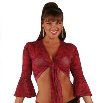  Sahara Sheer Wrap Top Med Raspberry Reptile 