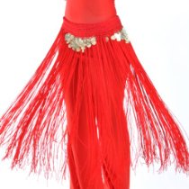  Handmade Fringe Coin Hip Scarf with Frills 
